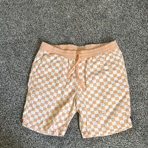 Vintage Vans Checkered Orange and White Shorts